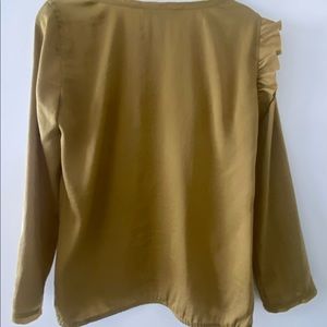BCBGMaxazria- Mustard blouse color